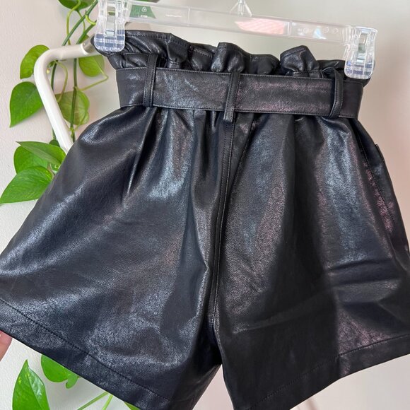 Paper Bag Leather Shorts- NWT- NEW with Tag- Francesca's - Picture 5 of 5